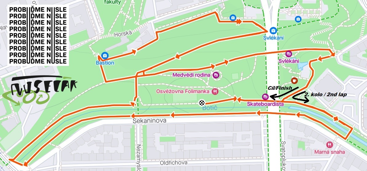 Podnuselák route Podnuselák route